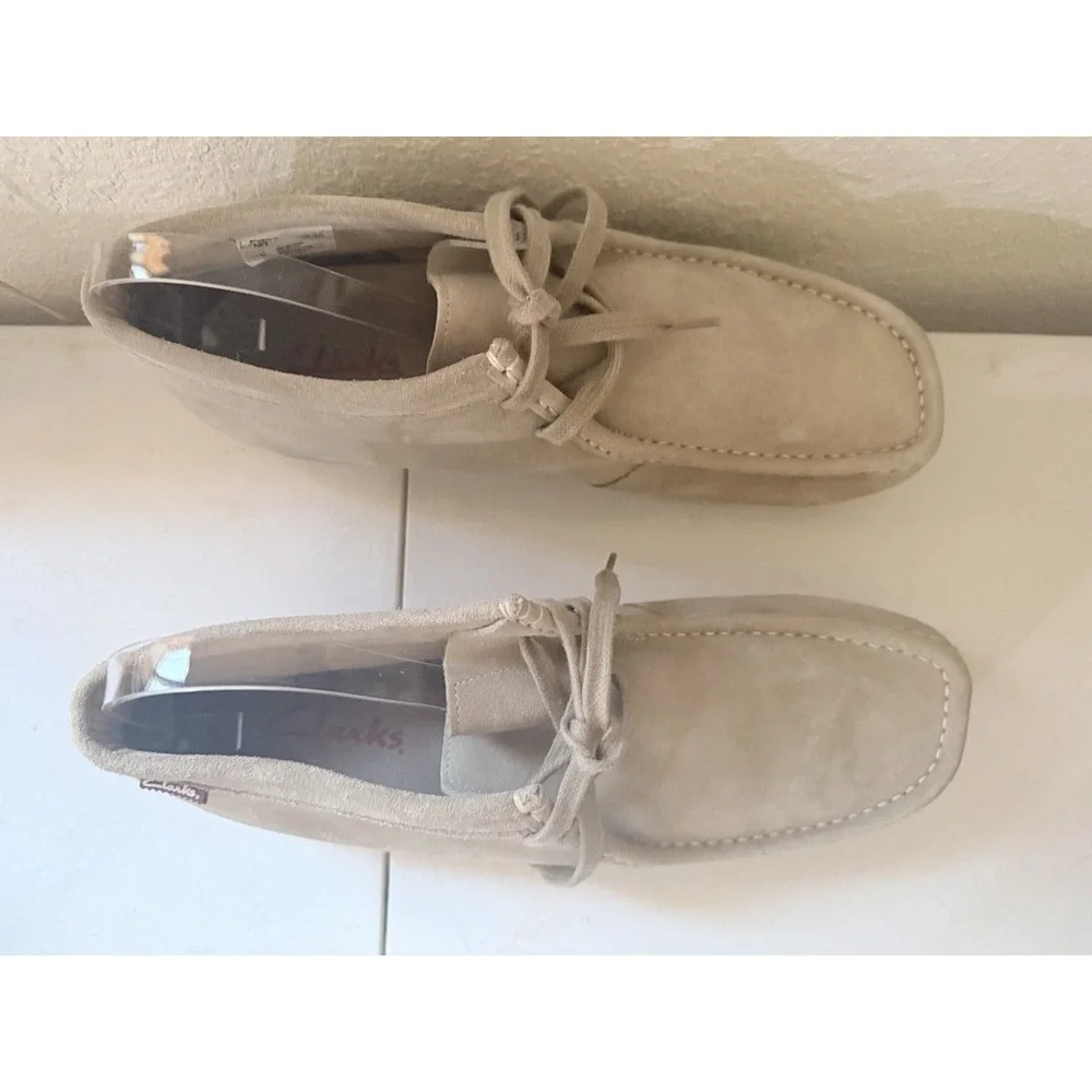 Clarks Stinson Hi Men's Size 14 Sand Suede Wallabee Chukka Shoes Beige Moc Toe